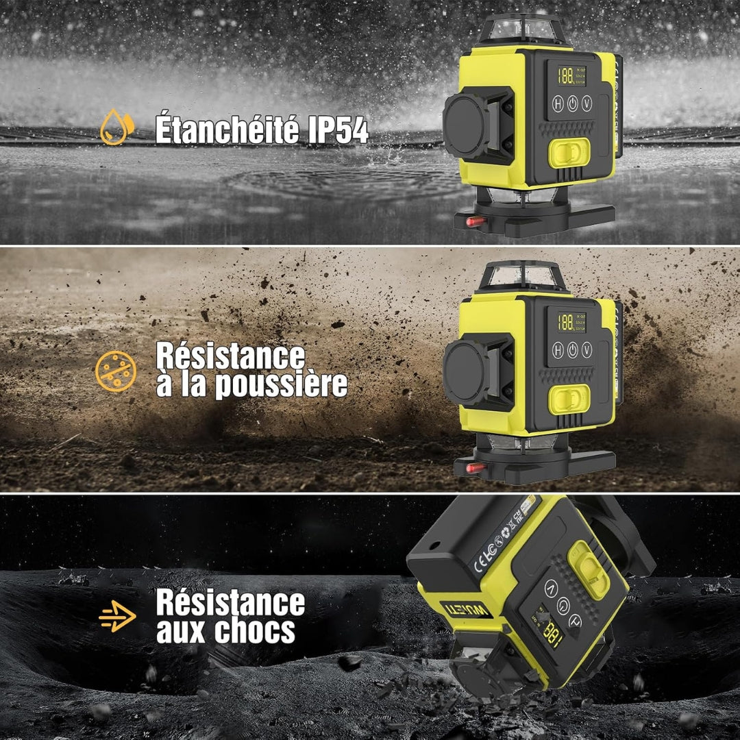 Niveau laser 4D 360° à nivellement automatique