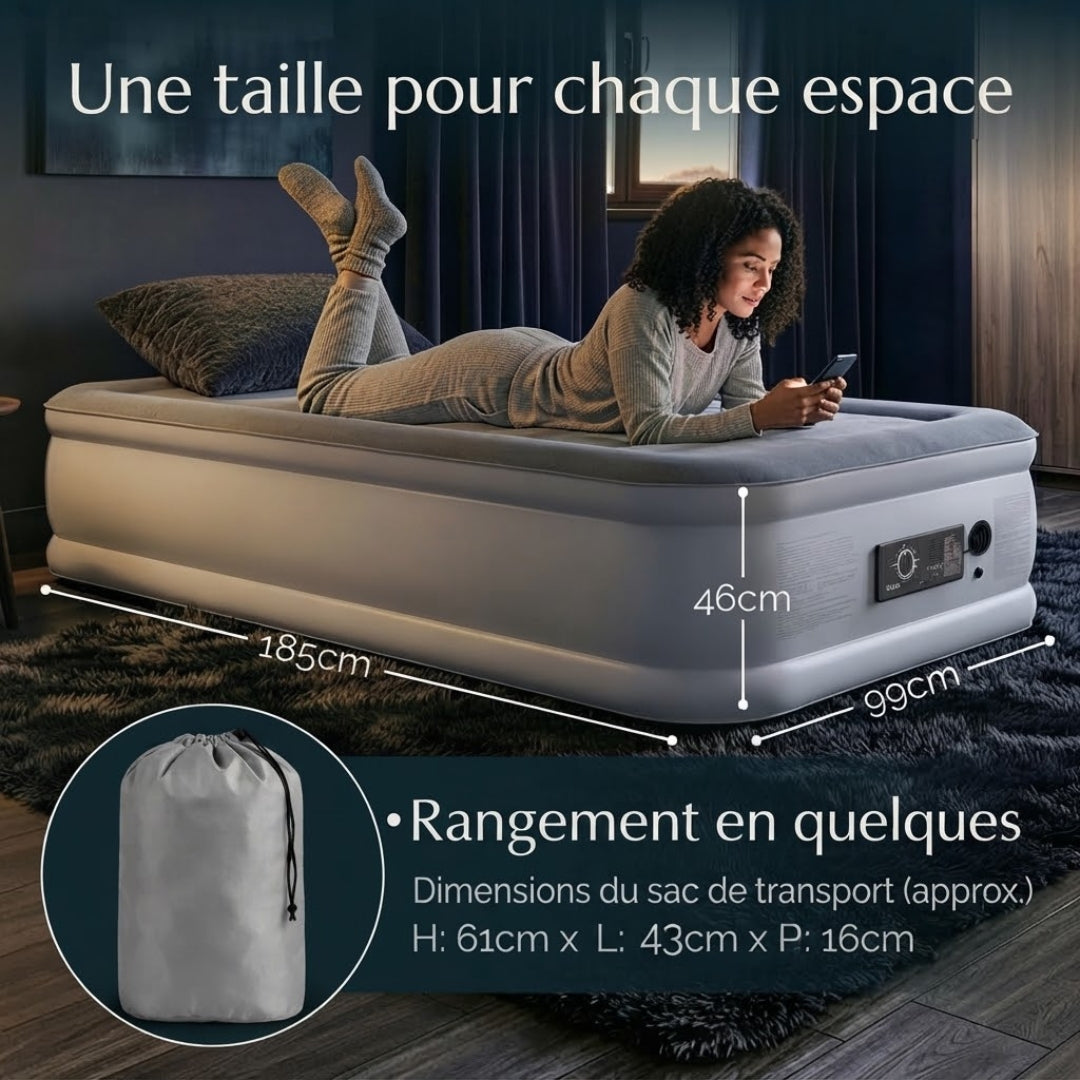 Matelas gonflable de luxe avec pompe intégrée