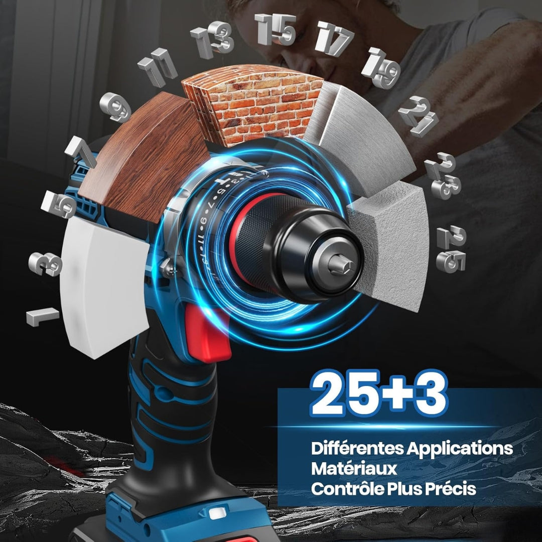 Perceuse-visseuse sans fil 21 V – Kit 29 pièces