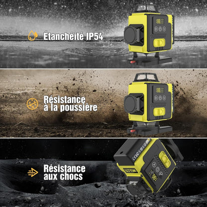 Niveau laser 4D 360° à nivellement automatique