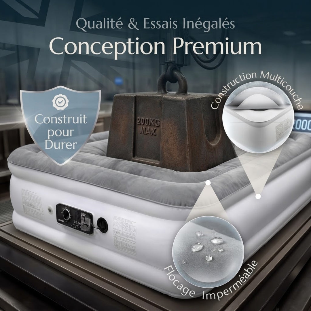 Matelas gonflable de luxe avec pompe intégrée