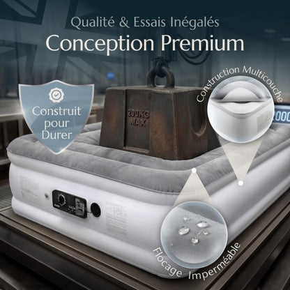 Matelas gonflable de luxe avec pompe intégrée