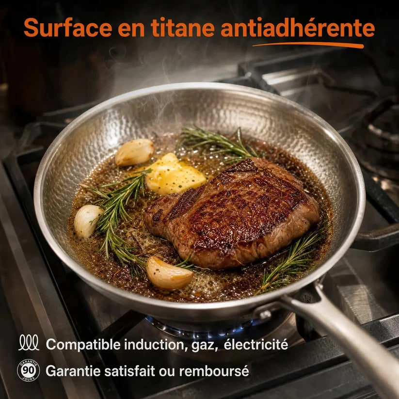 TitaneX® – Poêle antiadhérente titane