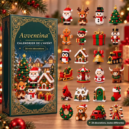 Avventina™ – Calendrier de l'Avent avec 24 mini décorations à construire