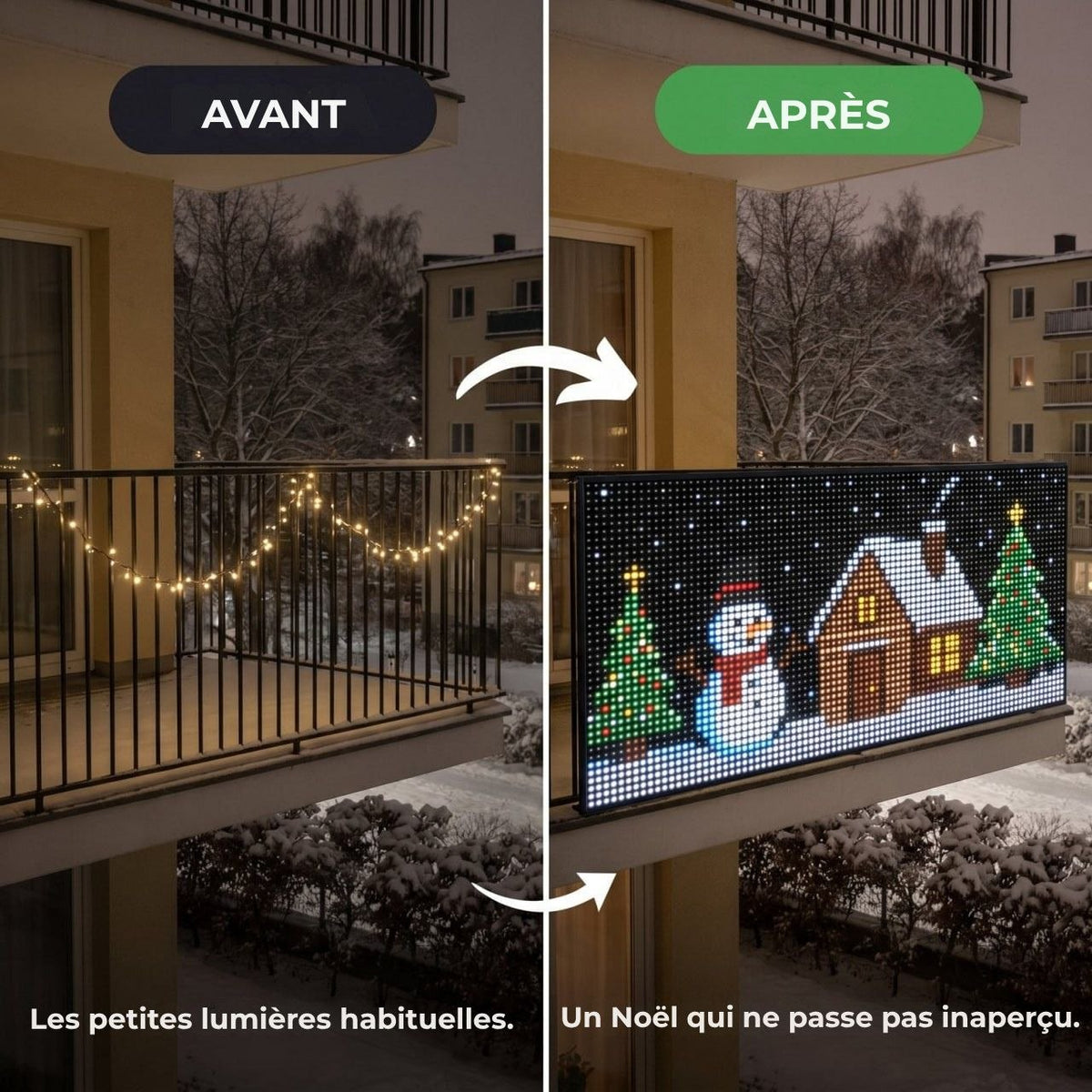 Festilume™ – Rideau lumineux LED animé de Noël