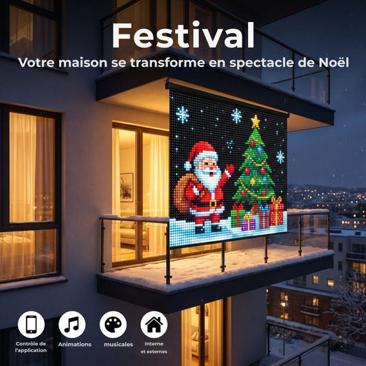 Festilume™ – Rideau lumineux LED animé de Noël